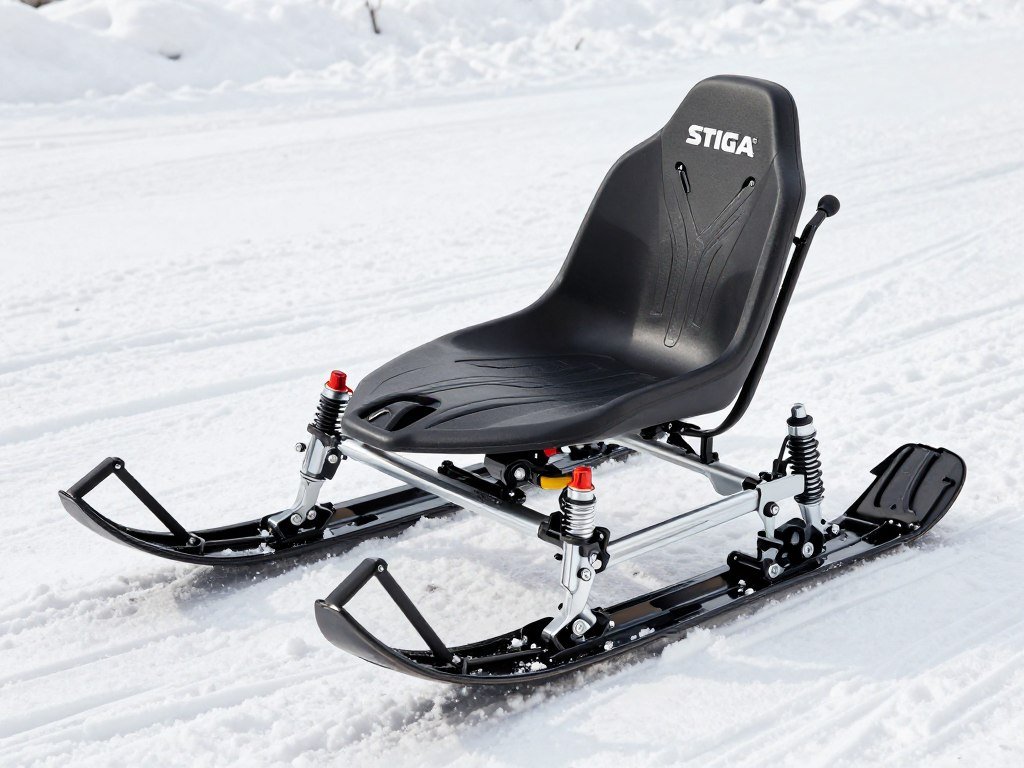Stiga Snowracer Curve GT Lenkschlitten mit Stoßdämpfern und Bremse